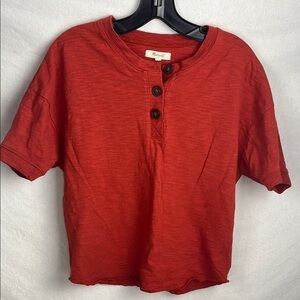 Madewell Red Short Sleeve Tee xs baseball tee